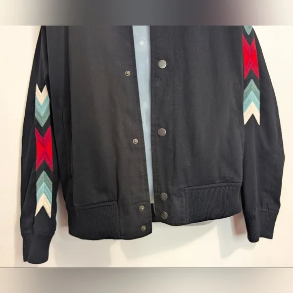 Strivers Row Y2K Preppy Dark Academia Streetwear Embroidered Bomber Jacket L